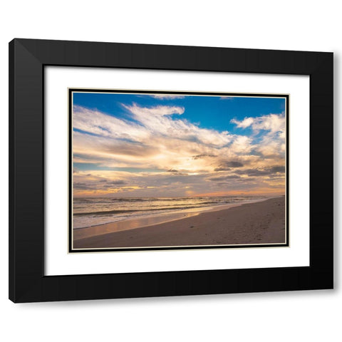 Sunset on Sanibel Island-Florida-USA Black Modern Wood Framed Art Print with Double Matting by Miller, Anna