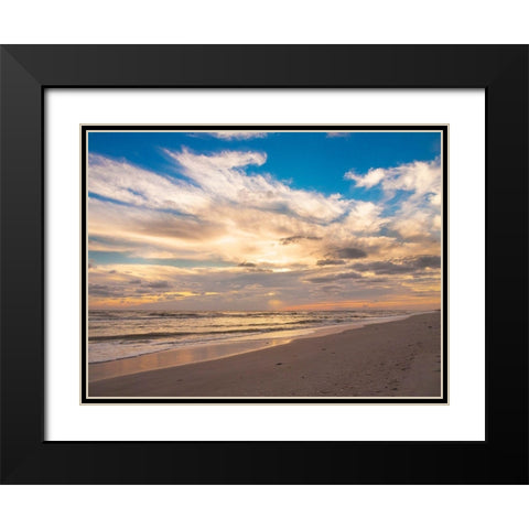 Sunset on Sanibel Island-Florida-USA Black Modern Wood Framed Art Print with Double Matting by Miller, Anna