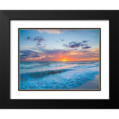 Sunset on Sanibel Island-Florida-USA Black Modern Wood Framed Art Print with Double Matting by Miller, Anna