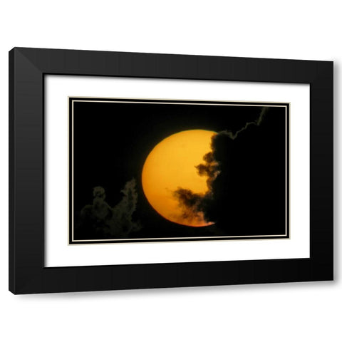 FL, Fort De Soto Park Dark clouds at sunset Black Modern Wood Framed Art Print with Double Matting by Morris, Arthur