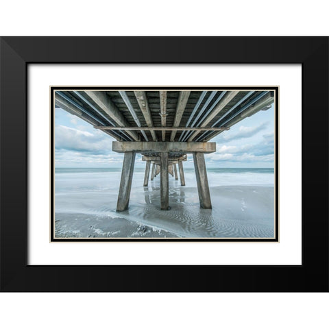 Florida-Naples-Naples Pier Black Modern Wood Framed Art Print with Double Matting by Tilley, Rob