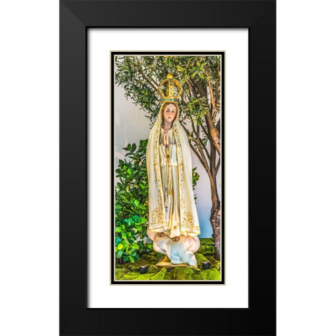 Mary statue- Saint Augustine- Florida Black Modern Wood Framed Art Print with Double Matting by Perry, William