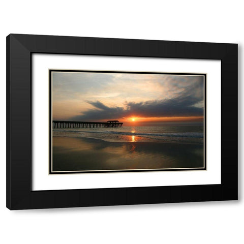Sunrise on Atlantic Beach Black Modern Wood Framed Art Print with Double Matting by Miller, Anna