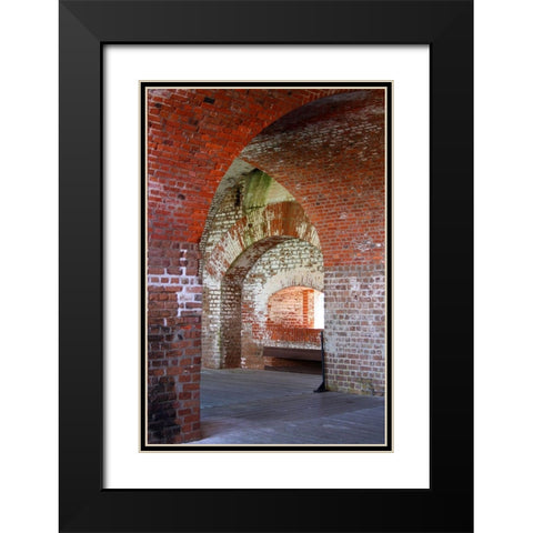 Fort Pulaski Brick Arches-Tybee Island-Georgia-USA Black Modern Wood Framed Art Print with Double Matting by Miller, Anna