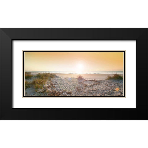 Sunrise on Tybee Island Beach-Georgia-USA Black Modern Wood Framed Art Print with Double Matting by Miller, Anna