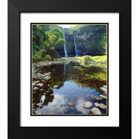 USA, Hawaii, Kauai Wailua Falls Black Modern Wood Framed Art Print with Double Matting by Talbot Frank, Christopher