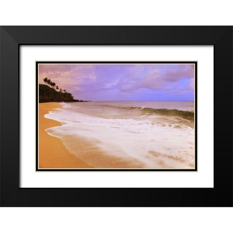 USA, Hawaii, Kauai Morning on Secret Beach Black Modern Wood Framed Art Print with Double Matting by Flaherty, Dennis