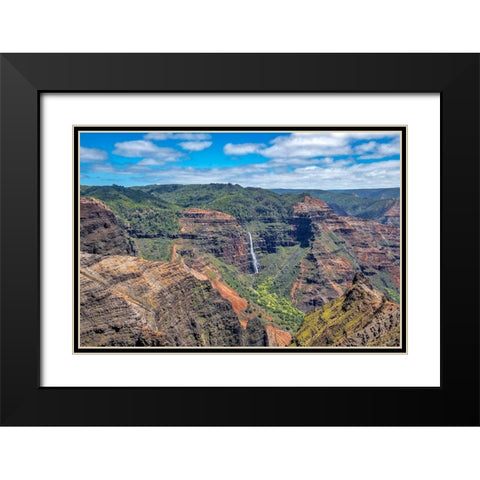 Waimea Canyon-Kauai-Hawaii-USA Black Modern Wood Framed Art Print with Double Matting by Engelbrecht, Lisa S.