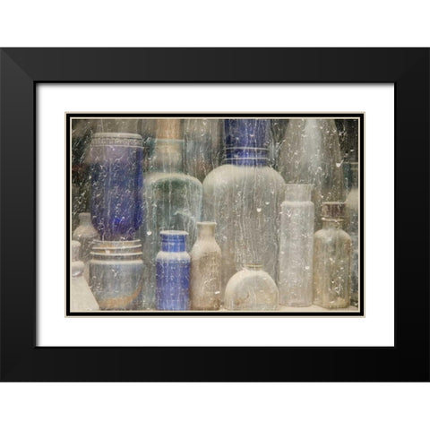 Idaho, Idaho City Dusty bottles in window Black Modern Wood Framed Art Print with Double Matting by Paulson, Don
