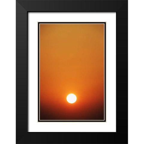 Illinois, Chicago Sunrise above Lake Michigan Black Modern Wood Framed Art Print with Double Matting by Flaherty, Dennis