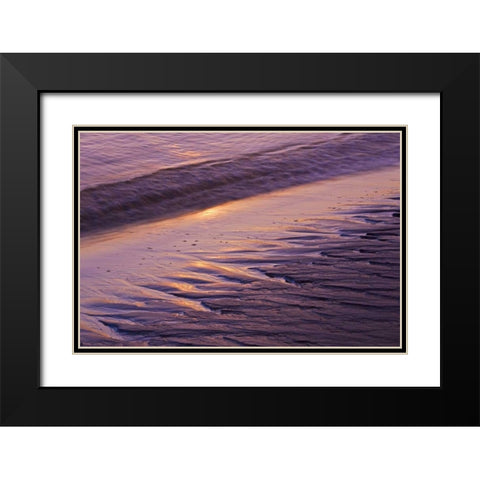 ME, Phippsburg Sunrise on Popham Beach Black Modern Wood Framed Art Print with Double Matting by Clemons, Kathleen