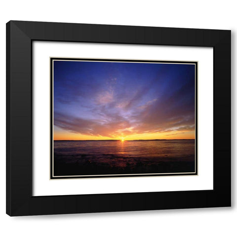 USA, Maine Atlantic Ocean Sunrise Black Modern Wood Framed Art Print with Double Matting by Talbot Frank, Christopher