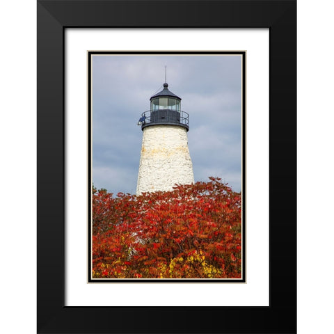 USA-New England-Maine-Dyce Head Lighthouse Black Modern Wood Framed Art Print with Double Matting by Gulin, Sylvia