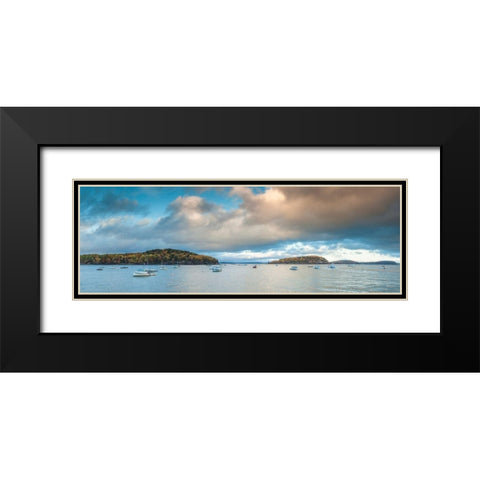 Maine-Mt Desert Island-Bar Harbor-view of Frenchman Bay-autumn Black Modern Wood Framed Art Print with Double Matting by Bibikow, Walter