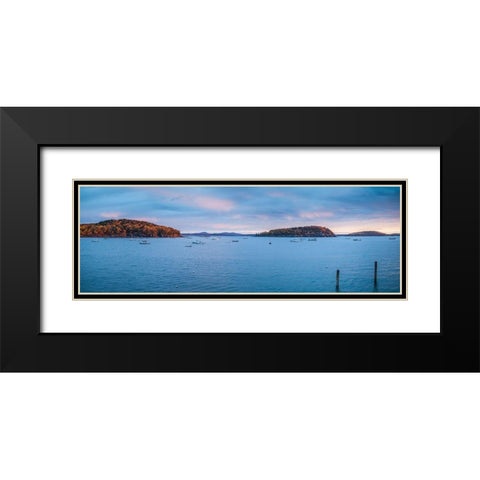Maine-Mt Desert Island-Bar Harbor-view of Frenchman Bay-autumn Black Modern Wood Framed Art Print with Double Matting by Bibikow, Walter