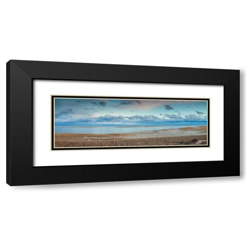 New England-Massachusetts-Cape Cod-Chatham-Chatham Light Beach-dusk Black Modern Wood Framed Art Print with Double Matting by Bibikow, Walter