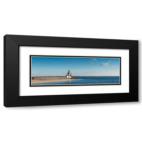 New England-Massachusetts-Nantucket Island-Nantucket Town-Brant Point Lighthouse Black Modern Wood Framed Art Print with Double Matting by Bibikow, Walter