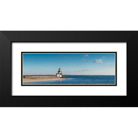 New England-Massachusetts-Nantucket Island-Nantucket Town-Brant Point Lighthouse Black Modern Wood Framed Art Print with Double Matting by Bibikow, Walter
