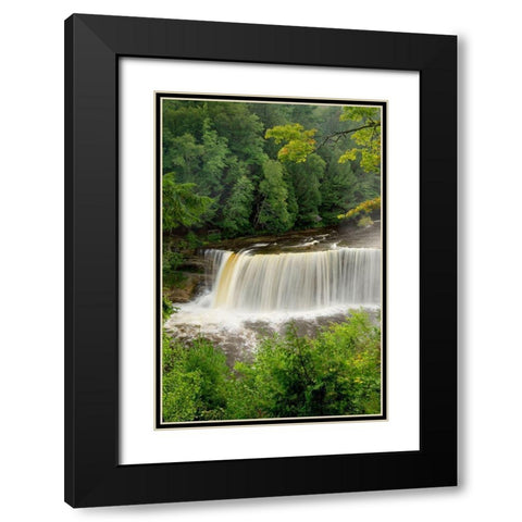 Upper Tahquamenon Falls-Tahquamenon Falls State Park-Upper Peninsula-Michigan Black Modern Wood Framed Art Print with Double Matting by Majchrowicz, Alan