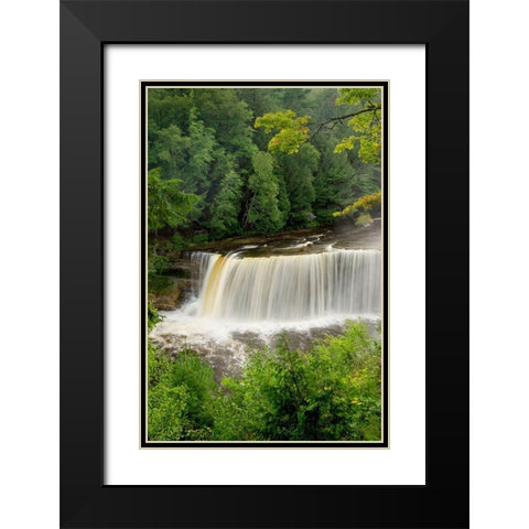 Upper Tahquamenon Falls-Tahquamenon Falls State Park-Upper Peninsula-Michigan Black Modern Wood Framed Art Print with Double Matting by Majchrowicz, Alan