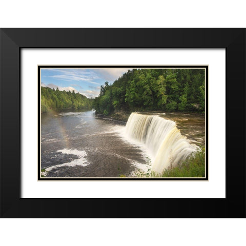 Upper Tahquamenon Falls-Tahquamenon Falls State Park-Upper Peninsula-Michigan Black Modern Wood Framed Art Print with Double Matting by Majchrowicz, Alan