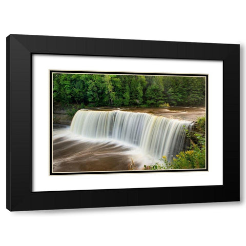 Upper Tahquamenon Falls-Tahquamenon Falls State Park-Upper Peninsula-Michigan Black Modern Wood Framed Art Print with Double Matting by Majchrowicz, Alan