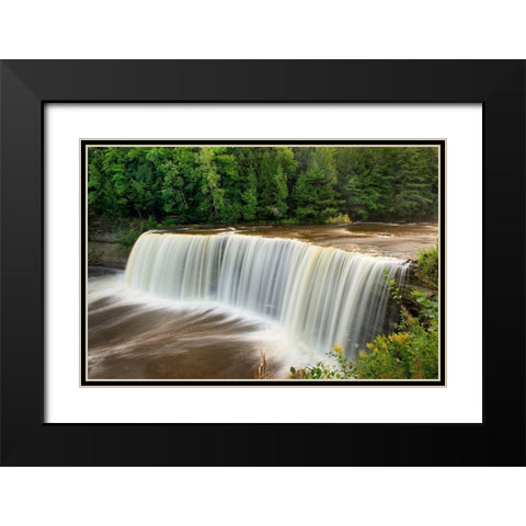 Upper Tahquamenon Falls-Tahquamenon Falls State Park-Upper Peninsula-Michigan Black Modern Wood Framed Art Print with Double Matting by Majchrowicz, Alan