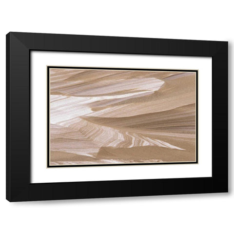 MI, Sand dune dusted with winter snowfall Black Modern Wood Framed Art Print with Double Matting by Carlson, Mark