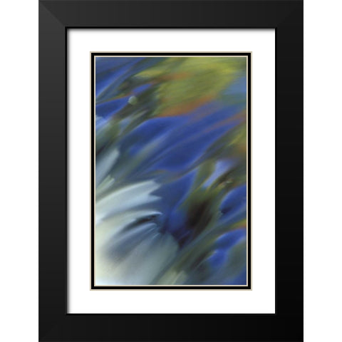 MI, Cascading river water reflecting sky in fall Black Modern Wood Framed Art Print with Double Matting by Carlson, Mark