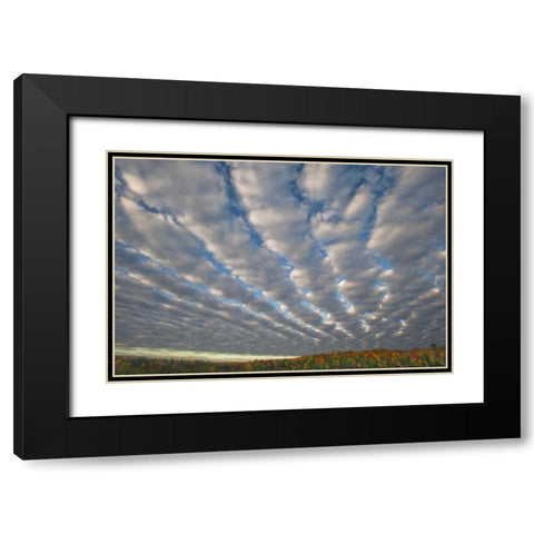 Michigan Clouds over Petes Lake in autumn Black Modern Wood Framed Art Print with Double Matting by Rotenberg, Nancy