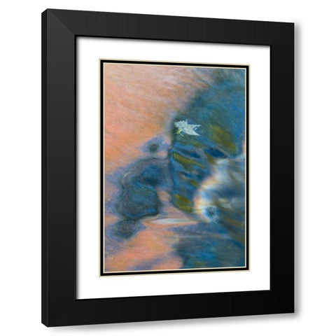 Michigan, Upper Peninsula Bond Falls reflections Black Modern Wood Framed Art Print with Double Matting by Rotenberg, Nancy