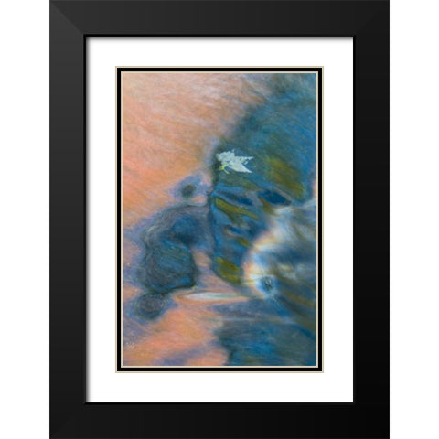 Michigan, Upper Peninsula Bond Falls reflections Black Modern Wood Framed Art Print with Double Matting by Rotenberg, Nancy