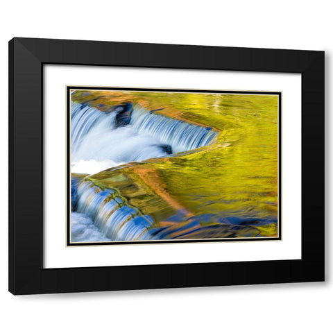 US-Michigan-Upper Peninsula Reflections on Bond Falls Black Modern Wood Framed Art Print with Double Matting by Eggers, Julie