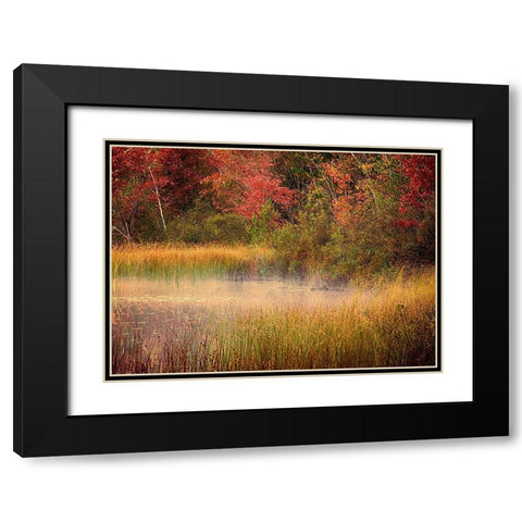 US-Michigan-Upper Peninsula Thornton Lake Black Modern Wood Framed Art Print with Double Matting by Eggers, Julie