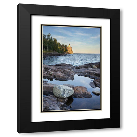 Split Rock Lighthouse State Park-North Shore Lake Superior-Minnesota Black Modern Wood Framed Art Print with Double Matting by Majchrowicz, Alan