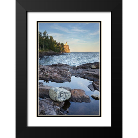 Split Rock Lighthouse State Park-North Shore Lake Superior-Minnesota Black Modern Wood Framed Art Print with Double Matting by Majchrowicz, Alan