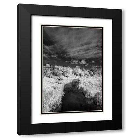 USA-Minnesota-Mississippi River Headwaters region-Mississippi River Black Modern Wood Framed Art Print with Double Matting by Hawkins, Peter