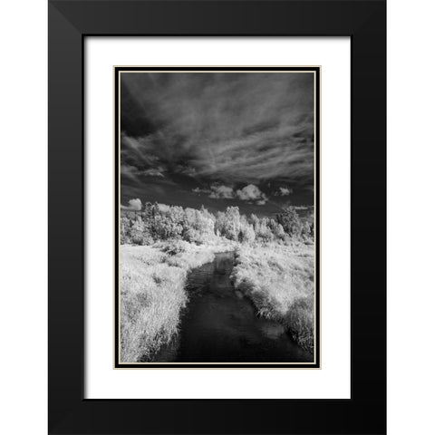 USA-Minnesota-Mississippi River Headwaters region-Mississippi River Black Modern Wood Framed Art Print with Double Matting by Hawkins, Peter