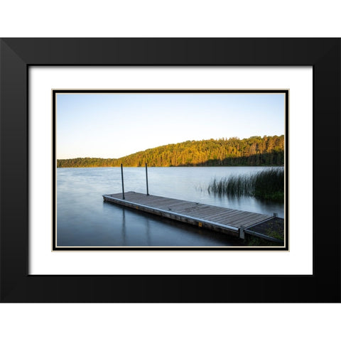 USA-Minnesota-La Salle Lake State Recreation Area boat launch Black Modern Wood Framed Art Print with Double Matting by Hawkins, Peter