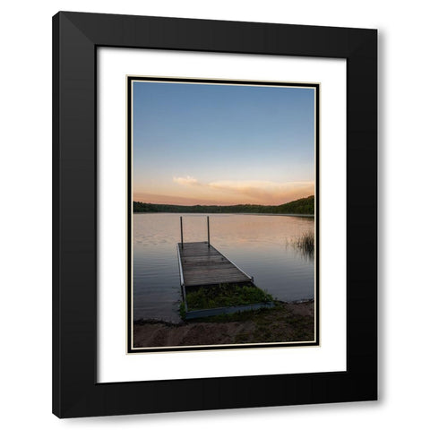 USA-Minnesota-La Salle Lake State Recreation Area boat launch Black Modern Wood Framed Art Print with Double Matting by Hawkins, Peter
