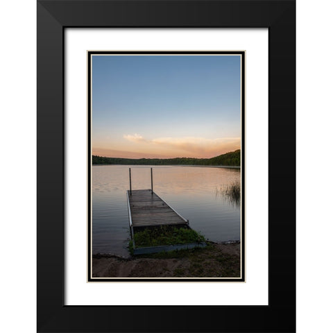 USA-Minnesota-La Salle Lake State Recreation Area boat launch Black Modern Wood Framed Art Print with Double Matting by Hawkins, Peter