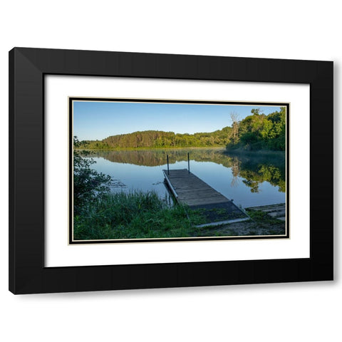 USA-Minnesota-Itasca State Park-Ozawindib Boat Lunch Black Modern Wood Framed Art Print with Double Matting by Hawkins, Peter