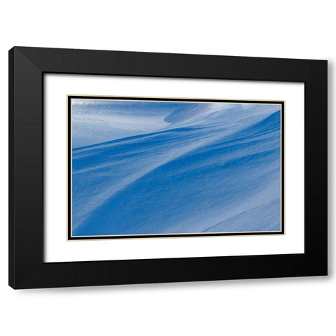 Snowdrift reflecting blue sky-Kalispell-Montana Black Modern Wood Framed Art Print with Double Matting by Jones, Adam