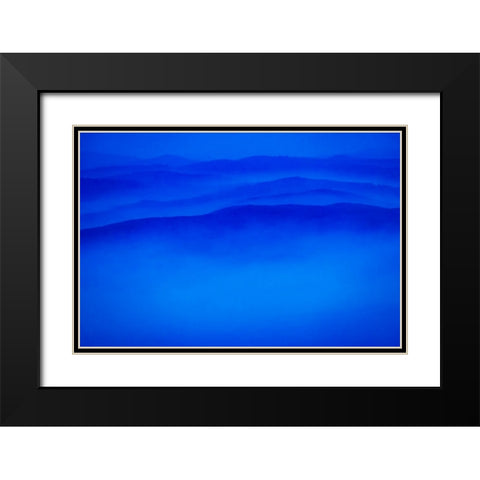 Wildfire smoke and clouds mixing-Stillwater State Forest near Whitefish-Montana-USA Black Modern Wood Framed Art Print with Double Matting by Haney, Chuck