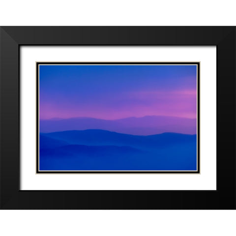 Wildfire smoke and clouds mixing-Stillwater State Forest near Whitefish-Montana-USA Black Modern Wood Framed Art Print with Double Matting by Haney, Chuck
