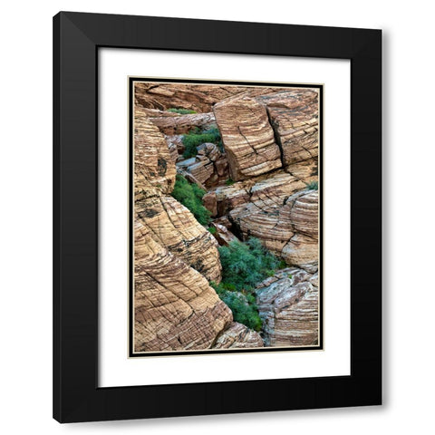 Valley of Fire-Nevada Black Modern Wood Framed Art Print with Double Matting by Jones, Adam