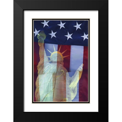 Nevada, Las Vegas Symbols of Independence Black Modern Wood Framed Art Print with Double Matting by Flaherty, Dennis