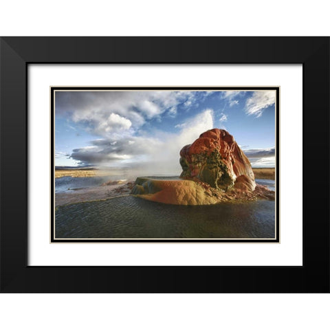 Nevada, Gerlach Fly Geyser at sunrise Black Modern Wood Framed Art Print with Double Matting by Anon, Josh