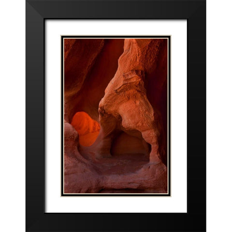 Nevada, Valley of Fire SP Eroded sandstone Black Modern Wood Framed Art Print with Double Matting by Grall, Don