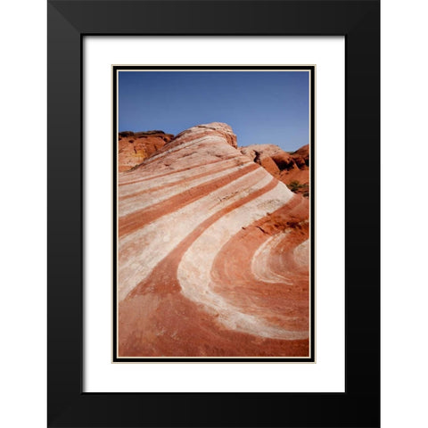 Nevada, Valley of Fire SP Striped sandstone Black Modern Wood Framed Art Print with Double Matting by Grall, Don